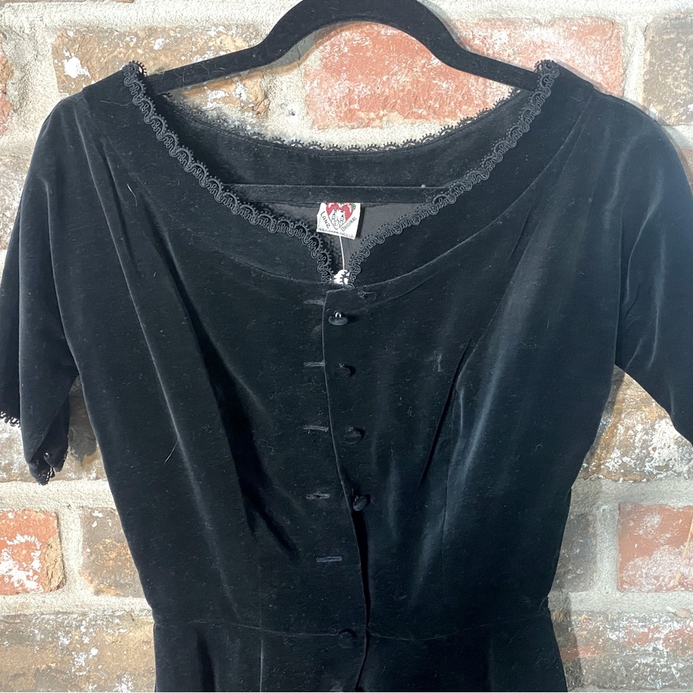 Lanz Original black button down VTG dress